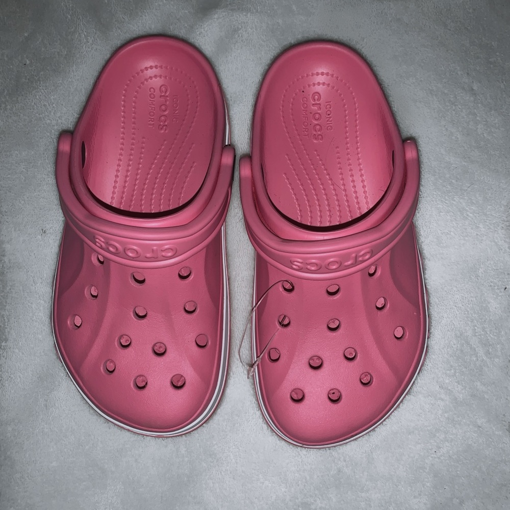pink crocs size 7
